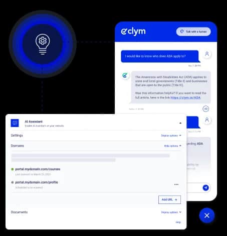 Clym platform settings for AI assistant