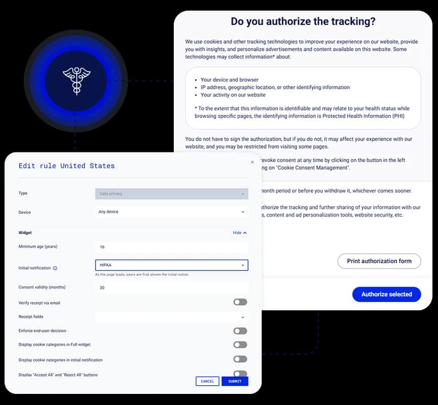 Clym HIPAA consent visual