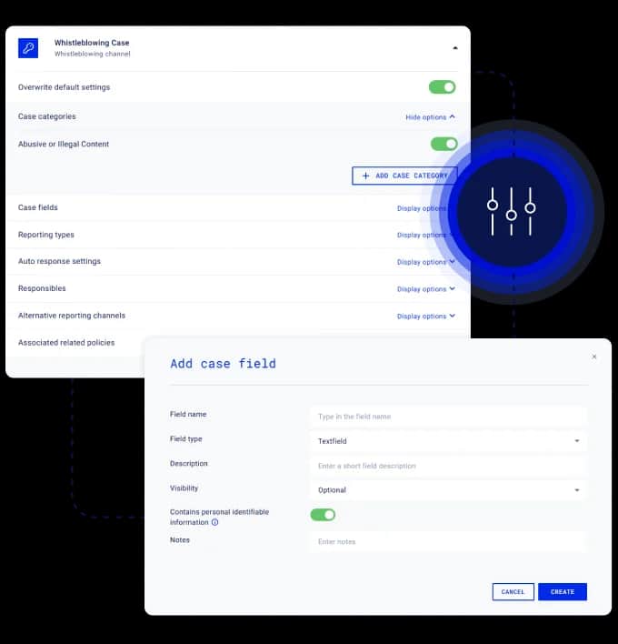 Flexible configuration for Whistleblowing