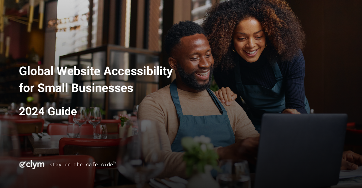 global website accessibility image showing two small business owners in front of a laptop