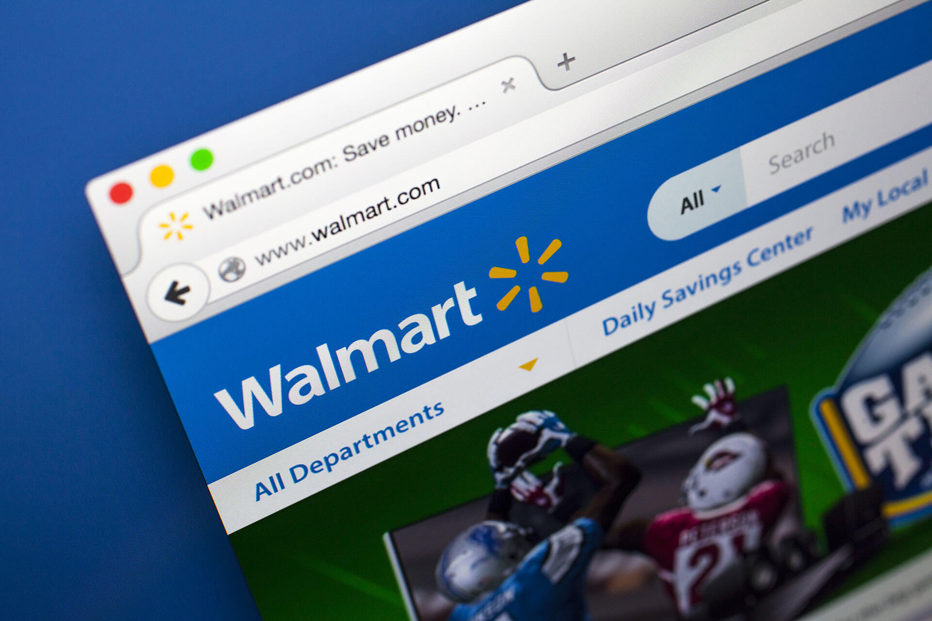 photo of Walmart website page