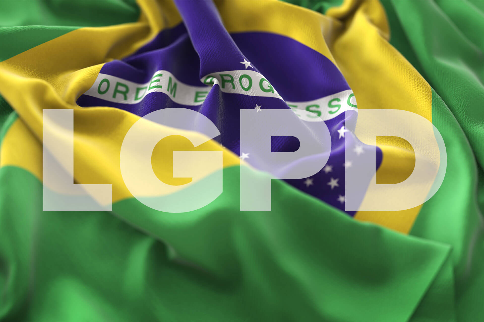 flag of Brazil with LGPD written over it