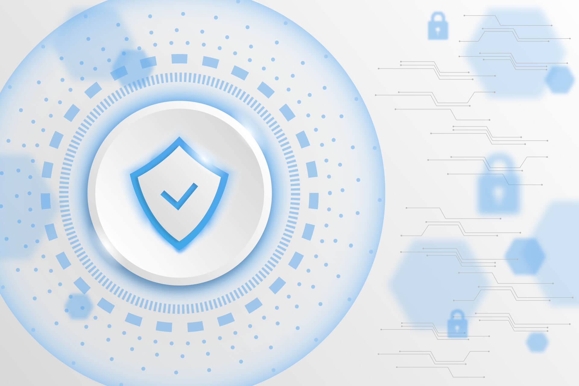 blue shield and lock icons