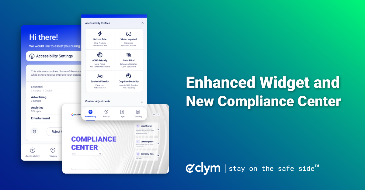 image of clym's new compliance widget new compliance center