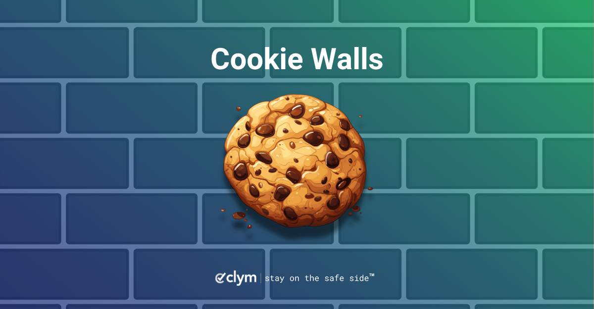 a cookie over a wall background