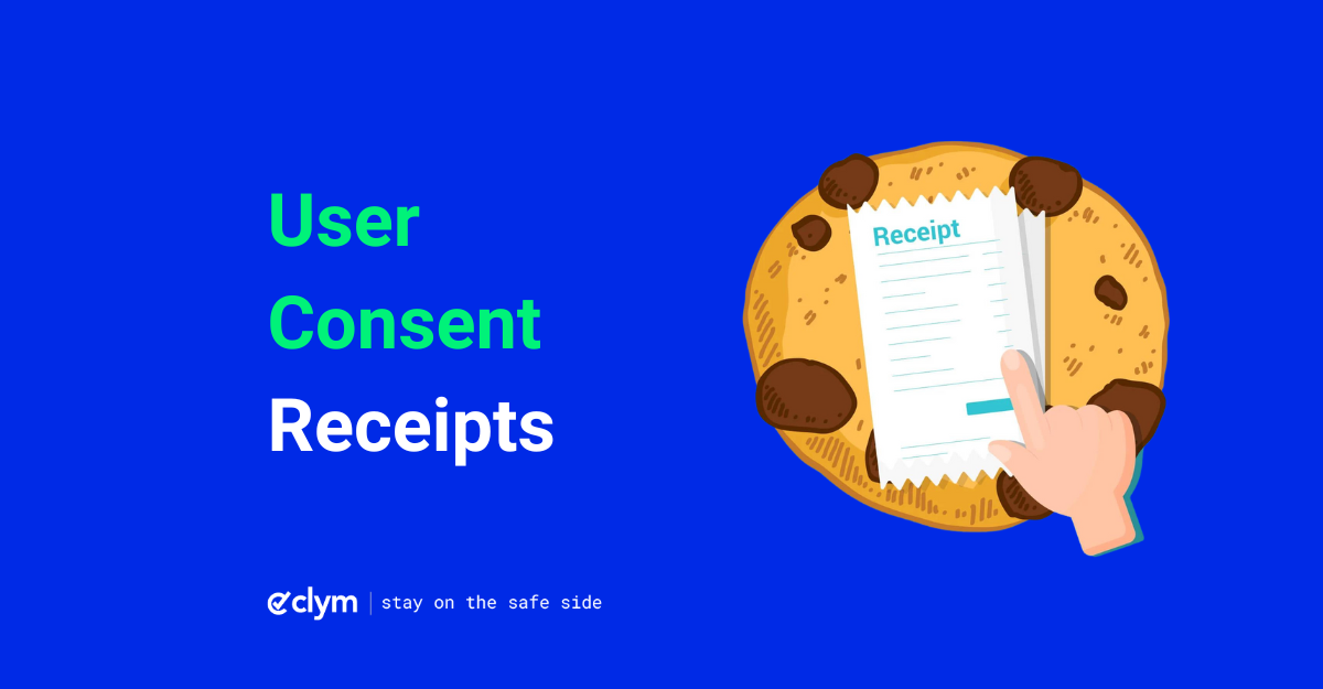 user consent receipt visual with a cookie and a receipt on top